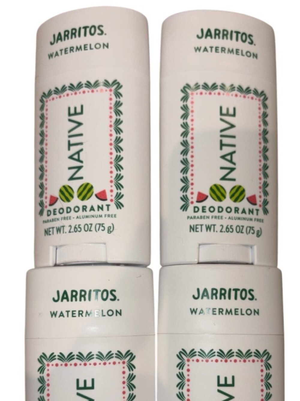 4x Sticks Native Deodorant Jarritos Watermelon Scent 2.65 Oz Brand New